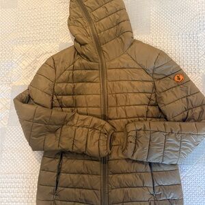 SAVE THE DUCK Kids Khaki Puffer Jacket